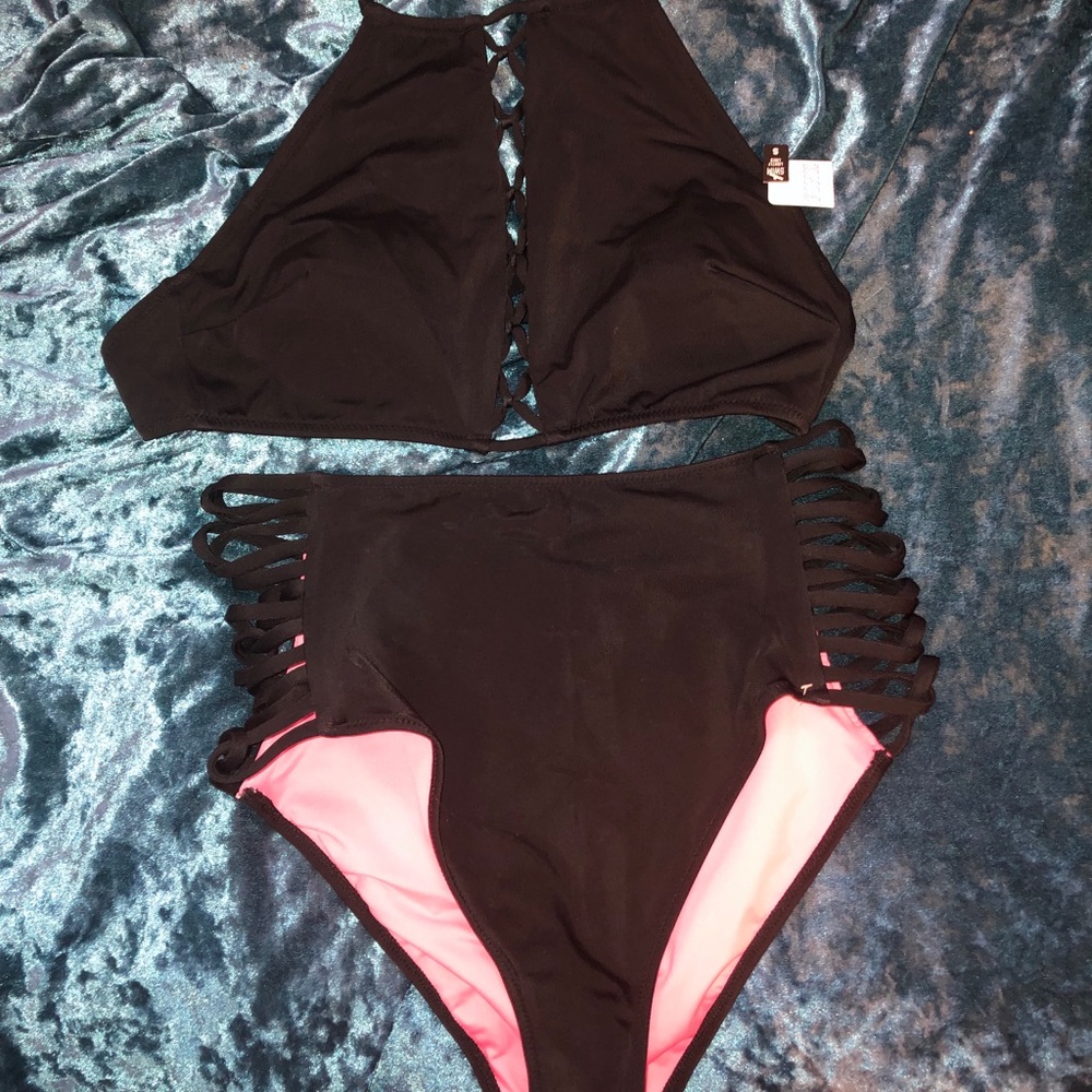 PINK high waisted swim suit